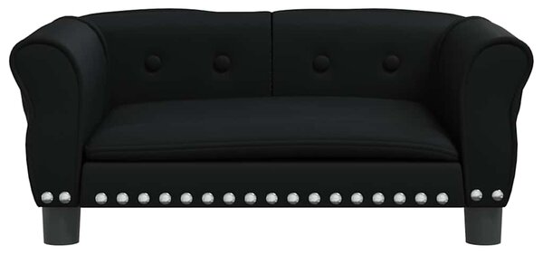 Pelíšek pro psy černý 70 x 45 x 30 cm umělá kůže 171831