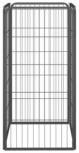 Ohrádka pro psy 4 panely černá 50 x 100 cm práškovaná ocel 171793