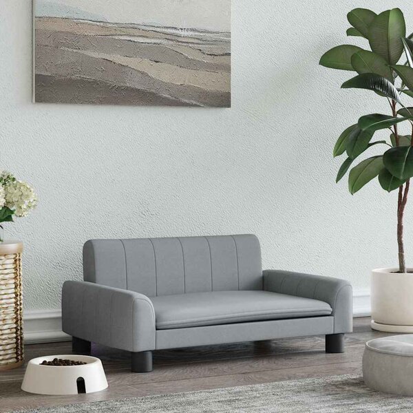 Pelíšek pro psy světle šedý 70 x 45 x 30 cm textil 171858