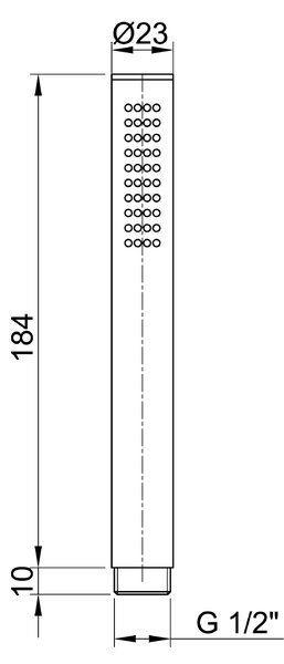 Sapho Sapho, MINIMAL ruční sprcha, 184mm, nerez, MI097