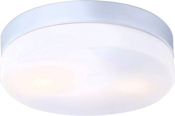 GLOBO 32112 VRANOS venkovní stropní svítidlo D240mm 2xE27 IP44 stříbrná, opál