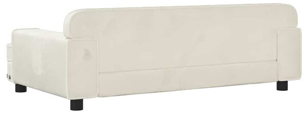 Pelíšek pro psy krémový 90 x 53 x 30 cm samet 171874