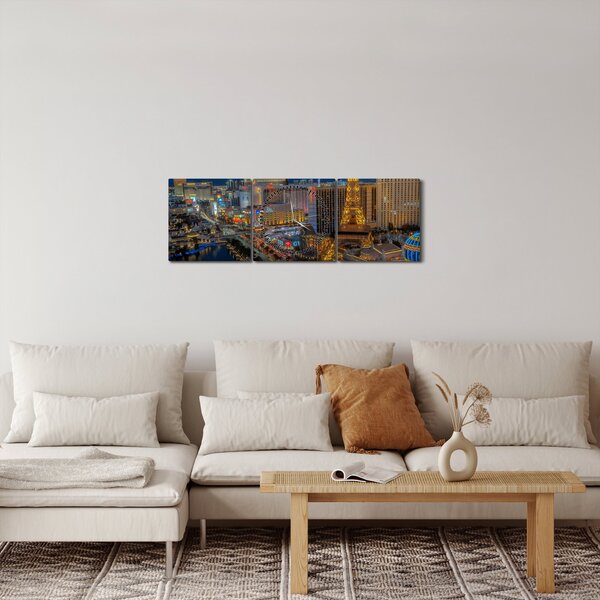 Obraz - Las Vegas (s hodinami) (90x30 cm)