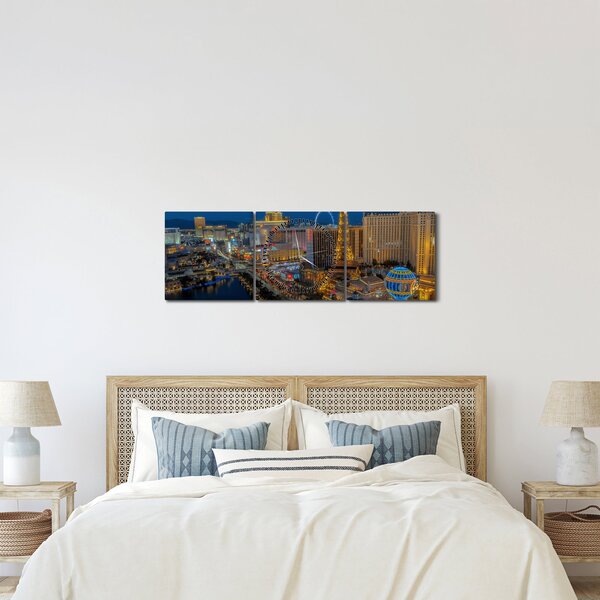 Obraz - Las Vegas (s hodinami) (90x30 cm)