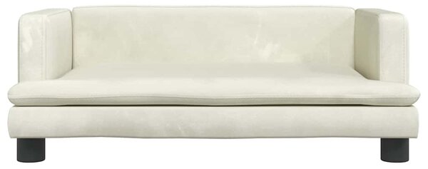 Pelíšek pro psy krémový 80 x 45 x 30 cm samet 171900