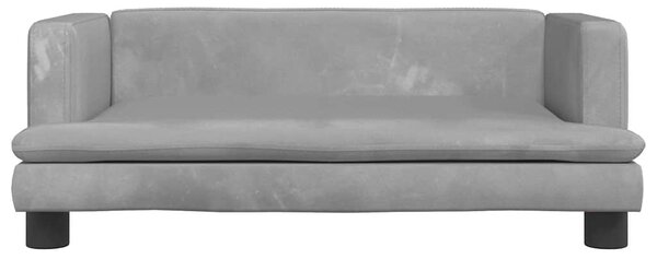 Pelíšek pro psy světle šedý 80 x 45 x 30 cm samet 171895
