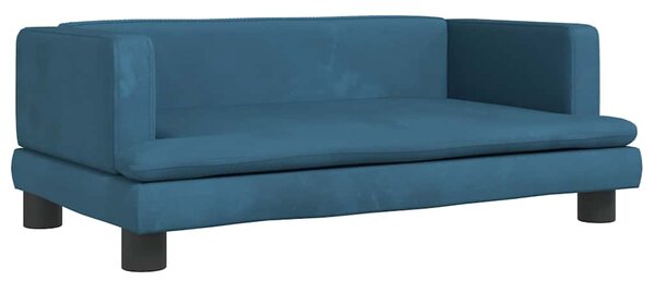 Pelíšek pro psy modrý 80 x 45 x 30 cm samet 171894