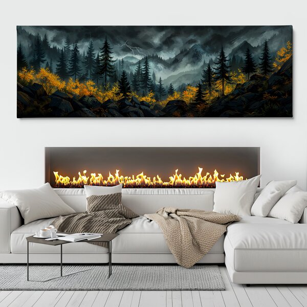 Obraz na plátně - Když bouřka na Šumavě řádí FeelHappy.cz Velikost obrazu (šířka x výška): 60 x 20 cm