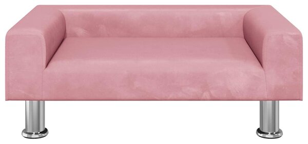 Pelíšek pro psy růžový 70 x 45 x 26,5 cm samet 171921