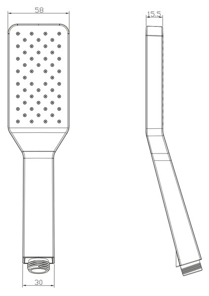 Sapho Sapho, Ruční sprcha se samočistícím systémem, 240x60mm, ABS/chrom, 1204-30