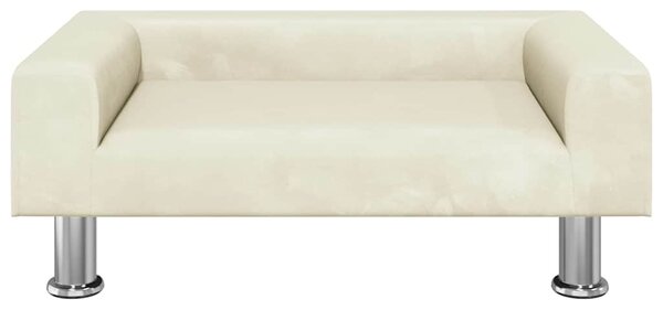 Pelíšek pro psy krémový 70 x 45 x 26,5 cm samet 171924