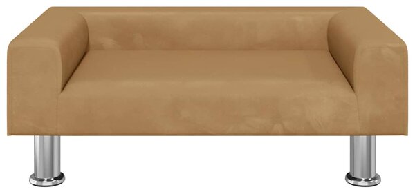 Pelíšek pro psy hnědý 70 x 45 x 26,5 cm samet 171923