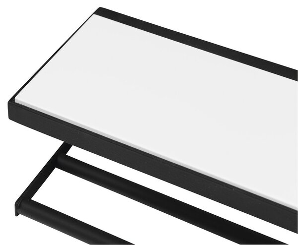 Sapho Sapho, SKA Nástěnná police, černá mat 450x140x160mm s bílou MDF policí, SKA401