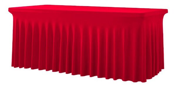 TENTino Elastický potah SKIRTING na skládací stůl 180-183x76 cm VÍCE BAREV Barva ubrusu: ČERVENÁ / RED