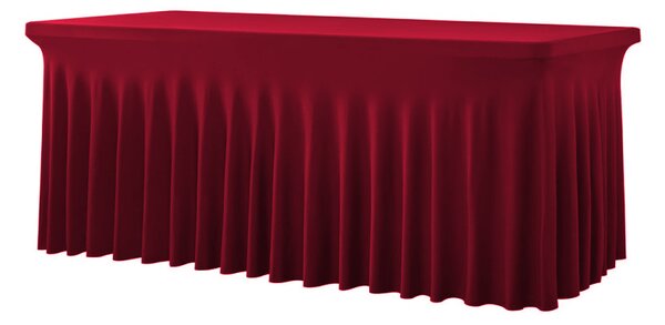TENTino Elastický potah SKIRTING na skládací stůl 180-183x76 cm VÍCE BAREV Barva ubrusu: ČERVENÁ / RED