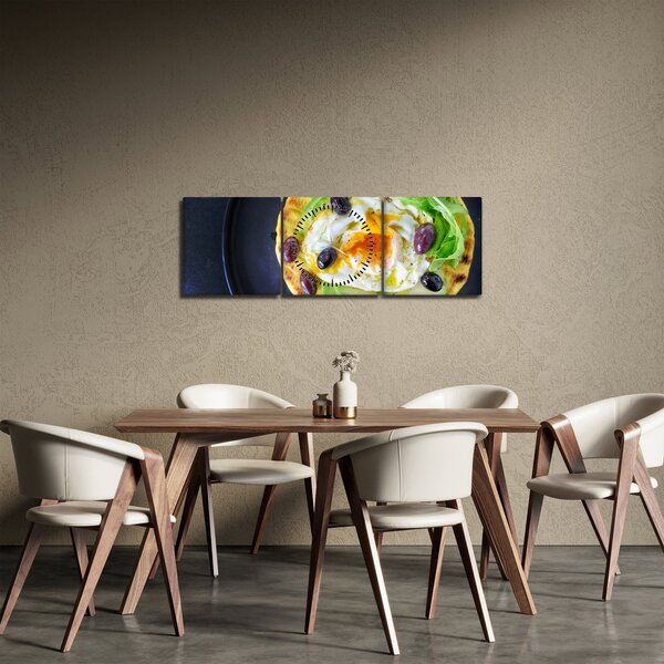 Obraz zdravé palačinky (s hodinami) (90x30 cm)