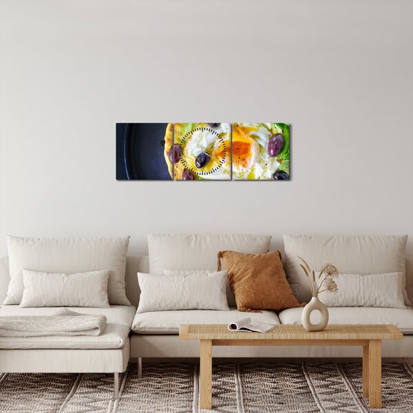 Obraz zdravé palačinky (s hodinami) (90x30 cm)