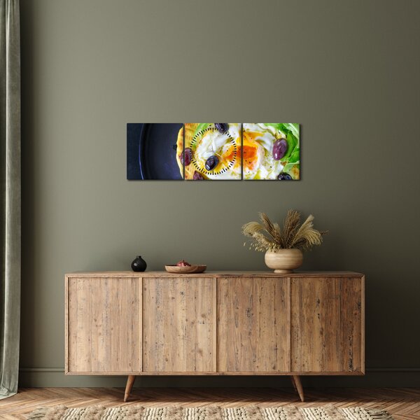 Obraz zdravé palačinky (s hodinami) (90x30 cm)