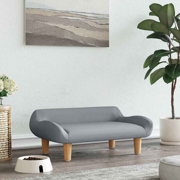 Pelíšek pro psy světle šedý 70 x 40 x 24 cm textil 171946