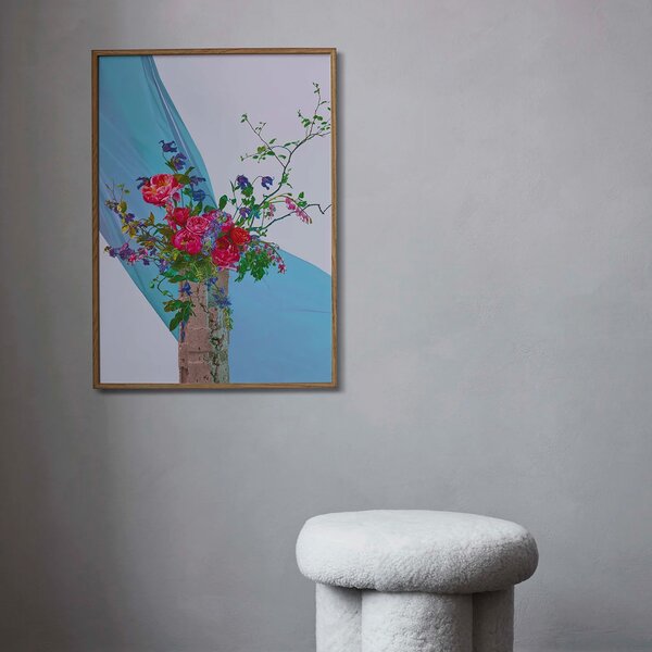 Paper Collective designové moderní obrazy Bloom 05 - Turquoise (50 x 70 cm)