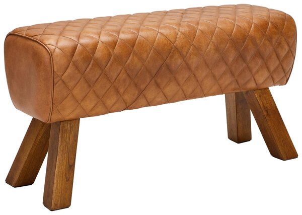 TABURETOVÁ LAVICE, dřevo, kůže, 90/46/30 cm Livetastic - Online Only lavice, Online Only