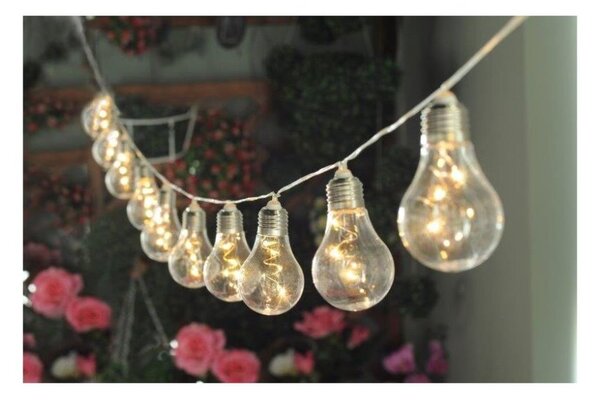 33708- 10 GLOBO Exteriérové ​​solární LED svítidlo, dekorativní řetěz s 10 hruškami na osvětlení zahrady nebo terasy, 10x 0,3W 2700K IP44