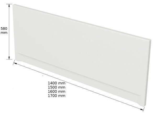 Cersanit Lorena - univerzální čelní panel k vaně 170 cm série FLAVIA, KORAT, NAO, LANA, OCTAVIA, S401-069