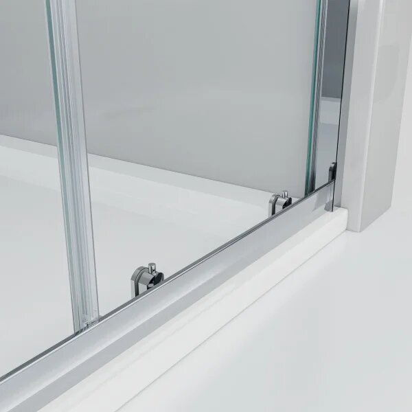 NICOL COMBI II Chrom 80x100x80 Čiré Sprchový kout s posuvnými dveřmi