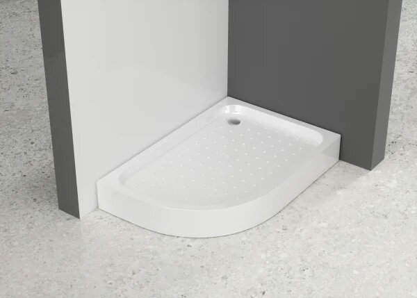 LOR 100x80 Pravá Sprchová vanička asymetrická, akrylát