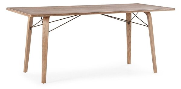 Jídelní stůl s deskou v dubovém dekoru 90x180 cm Lujan – MOME