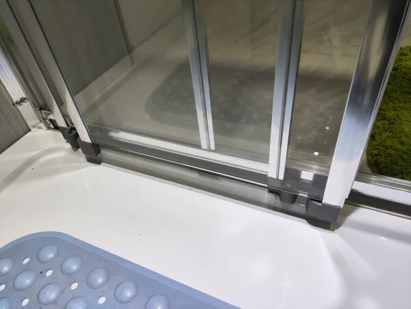 AFTER ROCKY 100x80 Clear Sprchový kout s mramorovou vaničkou