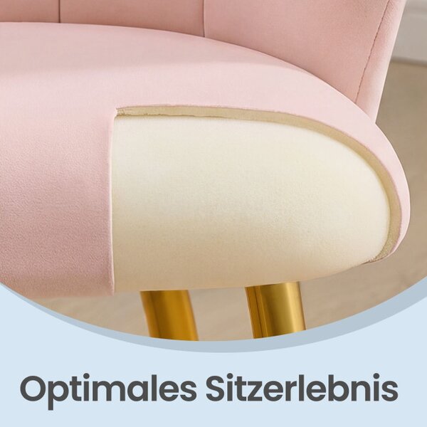 Jídelní židle růžová / zlatá KDCB35099S101