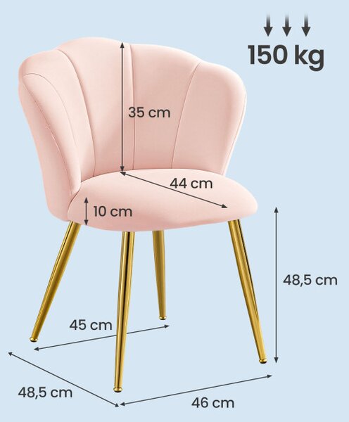 Jídelní židle růžová / zlatá KDCB35099S101