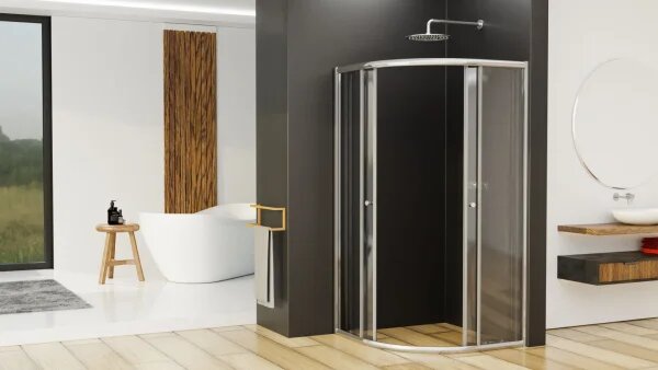POINT 80x80 Clear Čtvrtkruhová sprchová zástěna