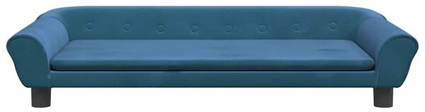 Pelíšek pro psy modrý 100 x 50 x 21 cm samet 172005