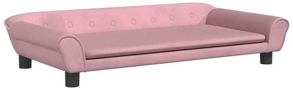 Pelíšek pro psy růžový 100 x 50 x 21 cm samet 172008