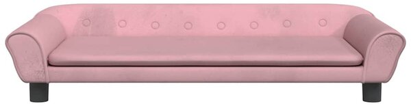 Pelíšek pro psy růžový 100 x 50 x 21 cm samet 172008
