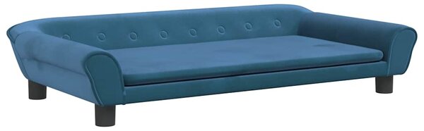 Pelíšek pro psy modrý 100 x 50 x 21 cm samet 172005