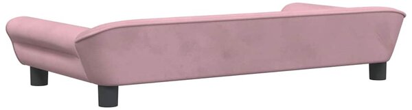 Pelíšek pro psy růžový 100 x 50 x 21 cm samet 172008