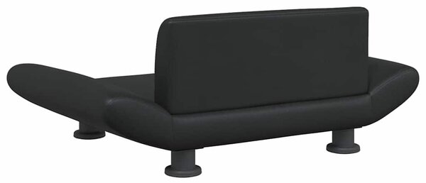 Pelíšek pro psy černý 70 x 45 x 28 cm umělá kůže 172001