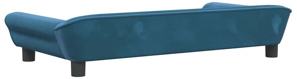 Pelíšek pro psy modrý 100 x 50 x 21 cm samet 172005