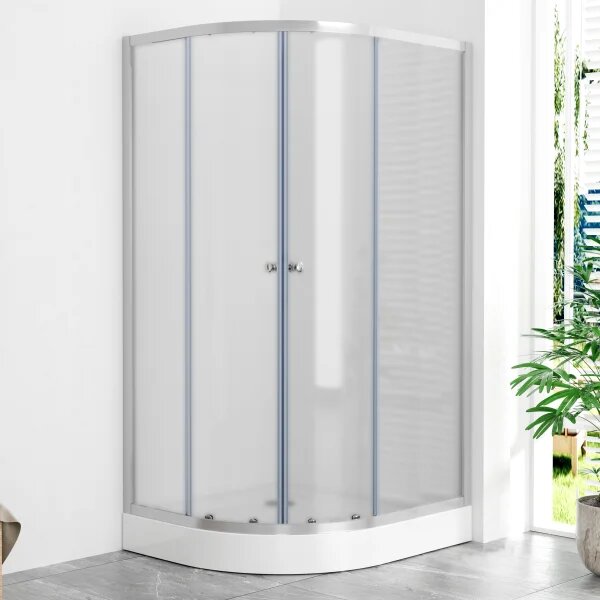 POINT AS LOR 100x80 Grape Pravý Asymetrický sprchový kout s akrylátovou vaničkou