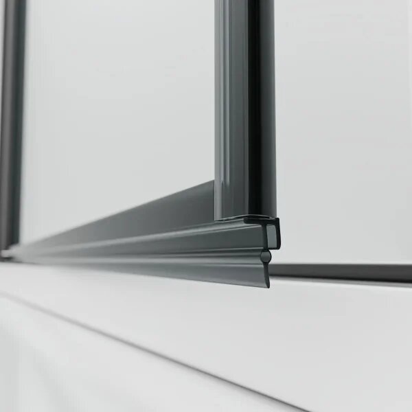 BETA COMBI Black 80x80 Clear Čtvercový sprchový kout bez vaničky