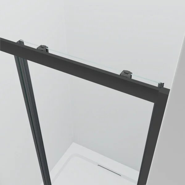 NICOL COMBI Black 100x100 čiré Sprchový kout s posuvnými dveřmi
