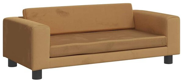 Vida Pelíšek pro psa s prodlužovacím dílem hnědý 100x50x30 cm samet 172024