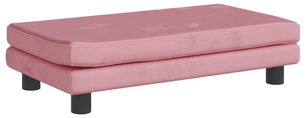 Vida Pelíšek pro psa s prodlužovacím dílem růžový 100x50x30 cm samet 172022