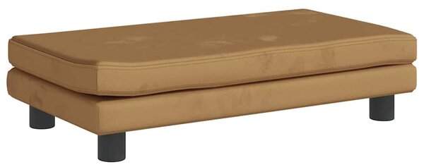 Vida Pelíšek pro psa s prodlužovacím dílem hnědý 100x50x30 cm samet 172024
