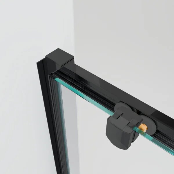 NICOL COMBI Black 100x100 čiré Sprchový kout s posuvnými dveřmi