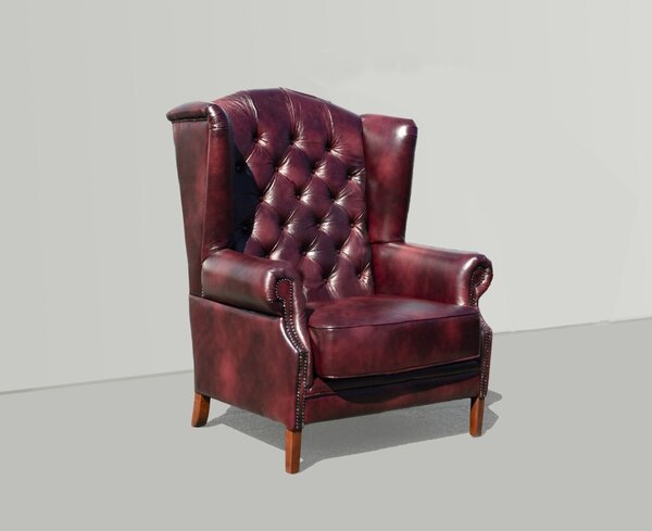 Křeslo Chesterfield Harold wine