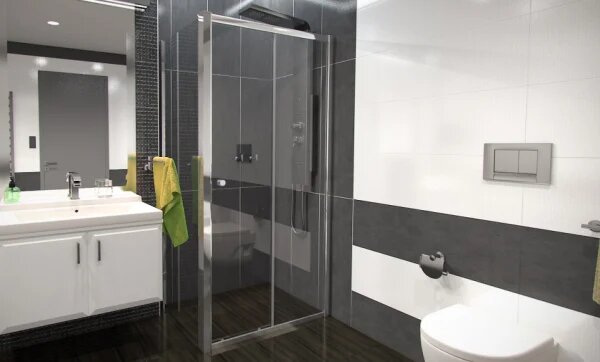 NICOL COMBI Chrom 120x80 čiré Sprchový kout s posuvnými dveřmi